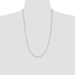 14k White Gold .9mm Box with Spring Ring Clasp Chain
