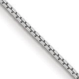 14k White Gold .9mm Box with Spring Ring Clasp Chain