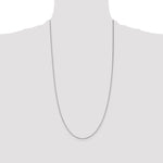 14k White Gold .9mm Box with Spring Ring Clasp Chain
