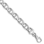 14k WG 9mm Hand-polished Anchor Link Bracelet