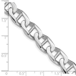 14k White Gold 10.3mm Hand-Polished Anchor Link Chain