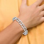 14k White Gold 10.3mm Hand-Polished Anchor Link Bracelet