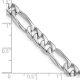 14k WG 7mm Hand-Polished Figaro Link Chain