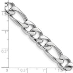 14k White Gold 9mm Hand-polished Figaro Link Chain