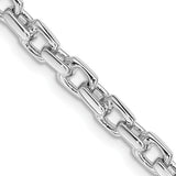 14k White Gold 4.6mm Hand-polished Link Chain