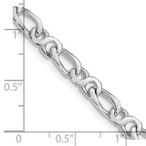 14k WG 4.8mm Hand Polished Fancy Link Chain