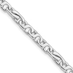 14K White Gold 5.8mm Hand Polished Link Bracelet