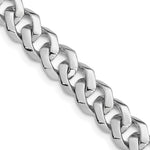 14k WG 8mm Hand-polished Fancy Link Chain