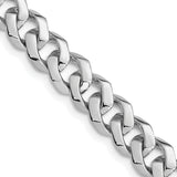 14k WG 8mm Hand-polished Fancy Link Chain