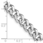 14k WG 8mm Hand-polished Fancy Link Chain