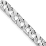 14K White Gold 7.5mm Hand Polished Fancy Link Chain