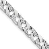 14K White Gold 7.5mm Hand Polished Fancy Link Chain