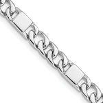14k White Gold 5.6mm Hand-polished Fancy Link Chain