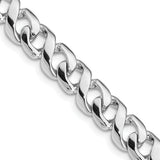 14k White Gold 8.75mm Hand-polished Fancy Link Chain