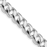 14k White Gold 8.75mm Hand-polished Fancy Link Chain
