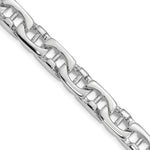 14K White Gold 8.5mm Hand-polished Fancy Link Chain