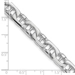 14K White Gold 8.5mm Hand-polished Fancy Link Chain
