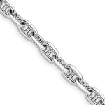 14k White Gold 5.1mm Hand-polished Fancy Link Chain