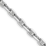 14k White Gold 5.1mm Hand-polished Fancy Link Bracelet