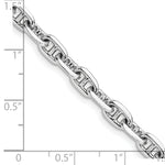 14k White Gold 5.1mm Hand-polished Fancy Link Bracelet