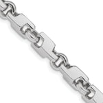 14k White Gold 6.6mm Hand-polished Fancy Link Chain