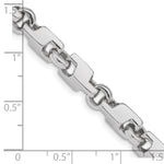 14k White Gold 6.6mm Hand-polished Fancy Link Bracelet