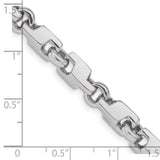 14k White Gold 6.6mm Hand-polished Fancy Link Bracelet