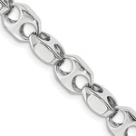 14k White Gold 7.2mm Hand-polished Fancy Link Chain