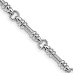 14k White Gold 3.5mm Hand-polished Fancy Link Chain