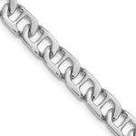 14k White Gold 6.5mm Hand-polished Fancy Anchor Link Chain
