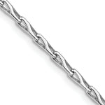 14K White Gold 2.75mm Hand-polished Fancy Link Chain