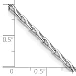 14K White Gold 2.75mm Hand-polished Fancy Link Bracelet
