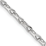 14k WG Hand Polished 3.5mm Fancy Link Chain