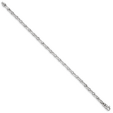 14k WG Hand Polished 3.5mm Fancy Link Chain