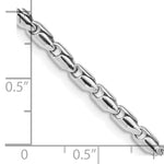 14k WG Hand Polished 3mm Fancy Link Chain