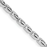 14k WG Hand Polished 3mm Fancy Link Chain