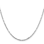 14k White Gold 1.8mm D/C Milano Rope Chain