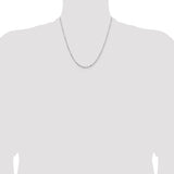 14k White Gold 1.8mm D/C Milano Rope Chain