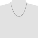 14k White Gold 2.5mm D/C Milano Rope Chain