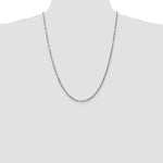 14k White Gold 2.5mm D/C Milano Rope Chain