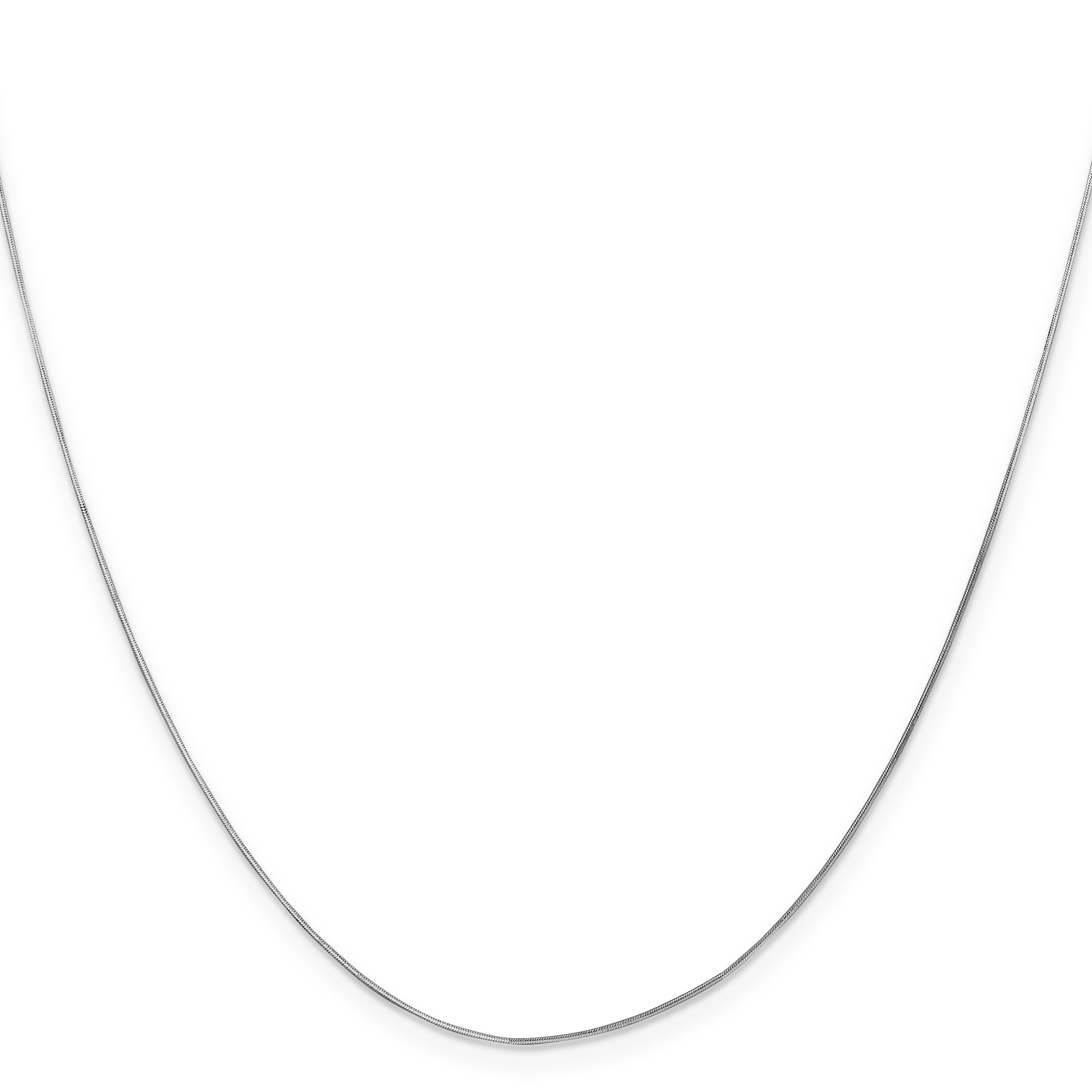 14k White Gold .5mm Octagonal Snake Chain