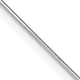 14k White Gold .5mm Octagonal Snake Chain