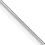 14k White Gold .5mm Octagonal Snake Chain