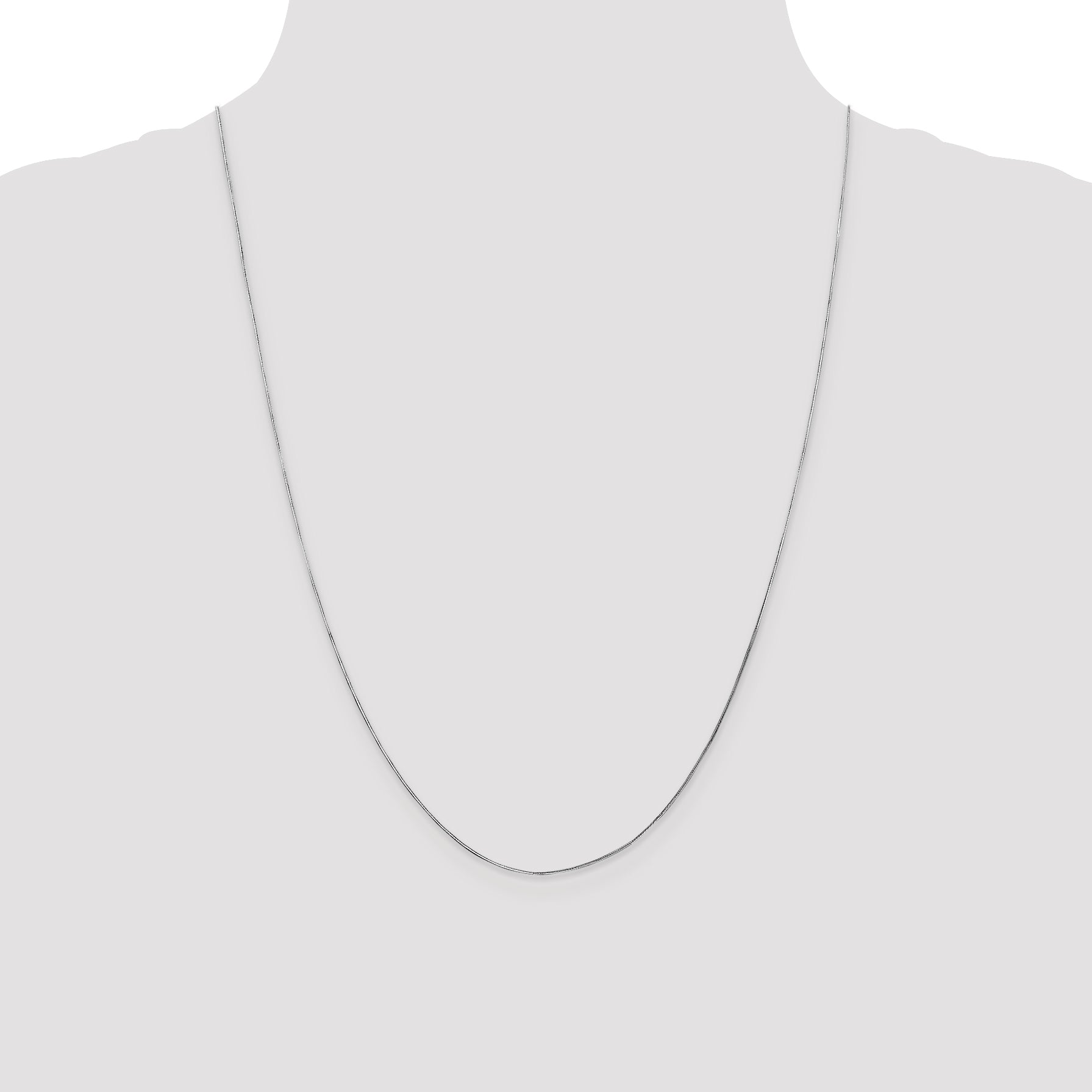 14k White Gold .5mm Octagonal Snake Chain