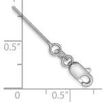 14k White Gold .6mm Octagonal Snake Chain Anklet