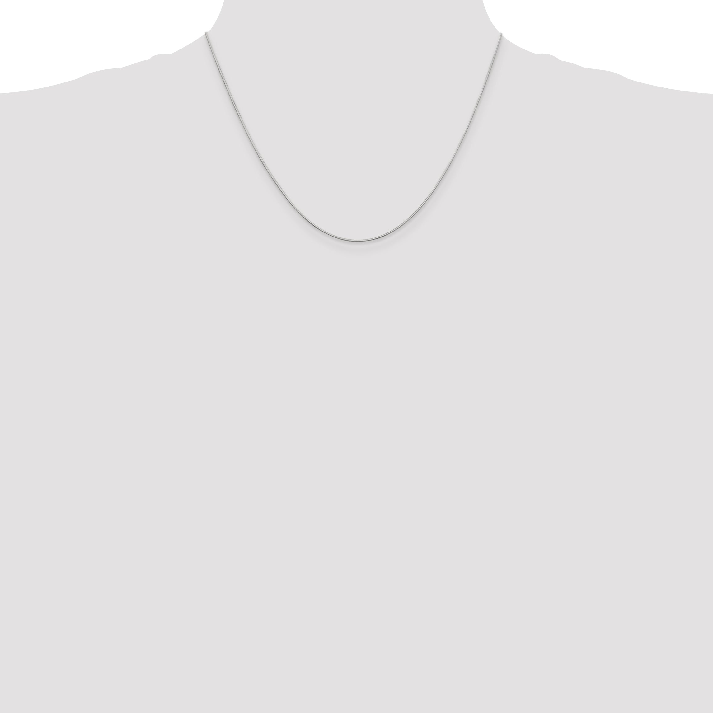 14k White Gold .6mm Octagonal Snake Chain