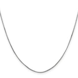 14k White Gold .8mm Octagonal Snake Chain