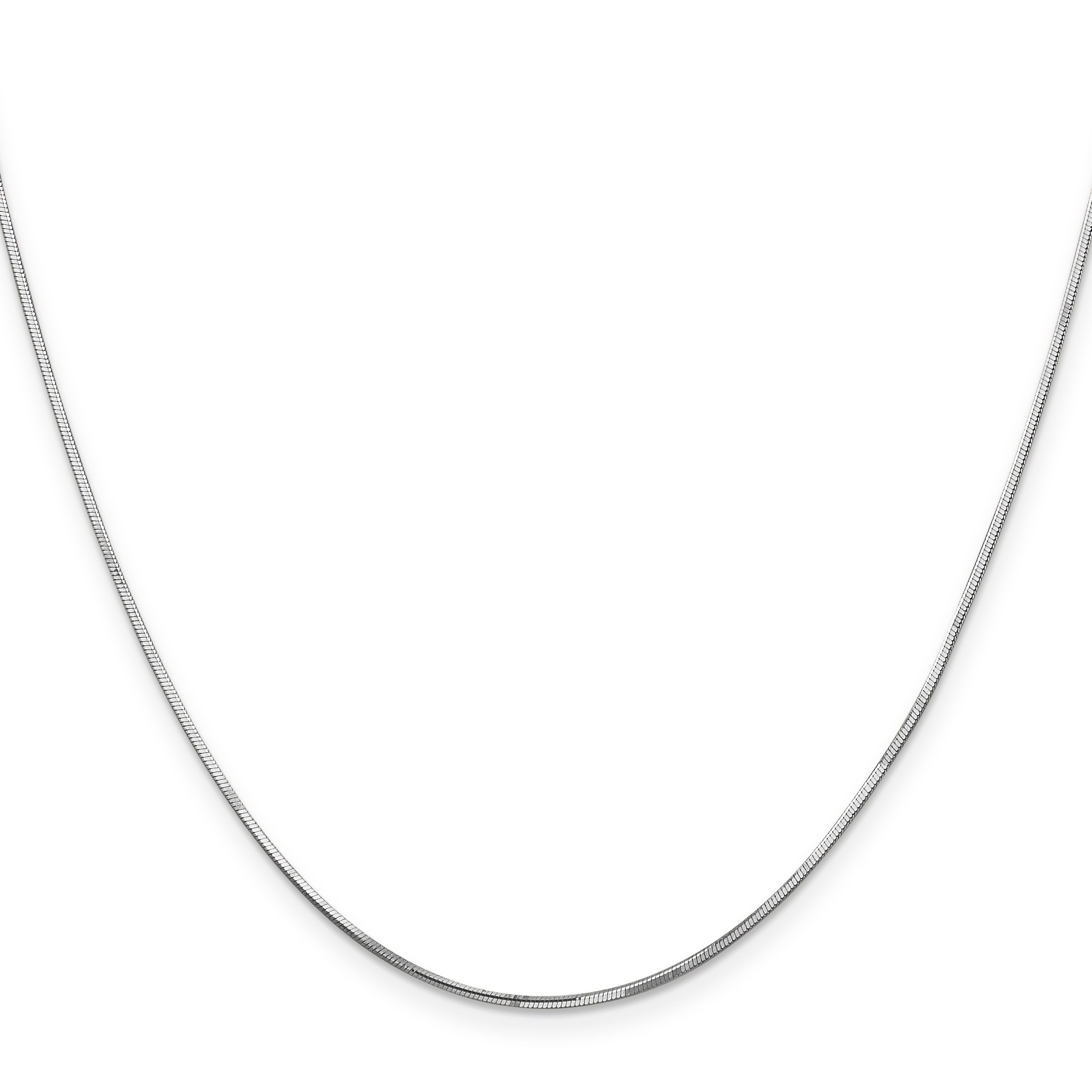 14k White Gold .9mm Octagonal Snake Chain