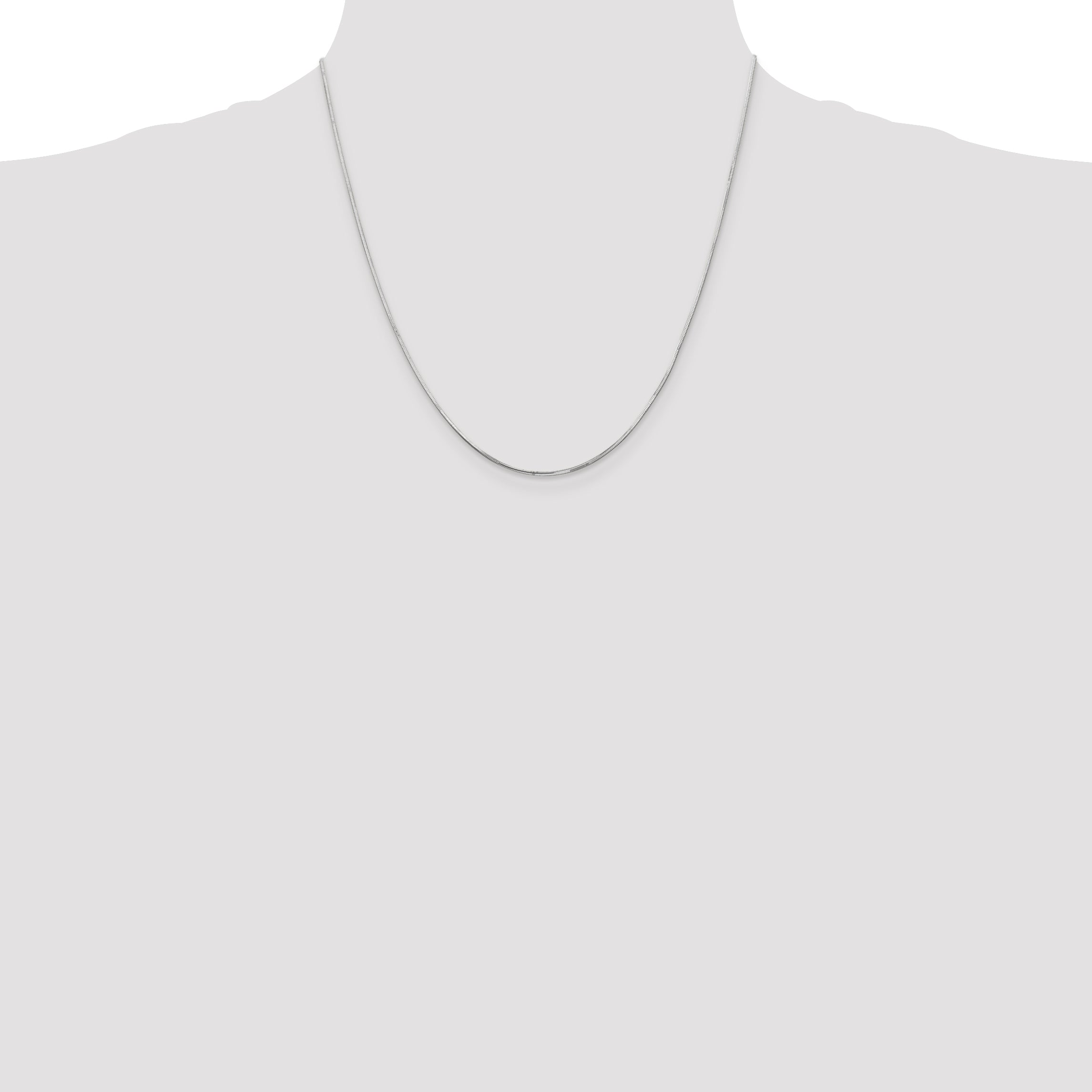 14k White Gold .9mm Octagonal Snake Chain