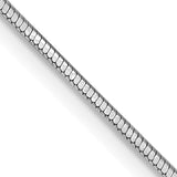 14k White Gold .9 mm Octagonal Snake Chain